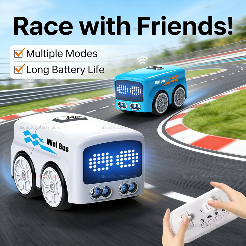 Kids Outdoor Learning Activities - RC Mini Bus for Kids Gesture