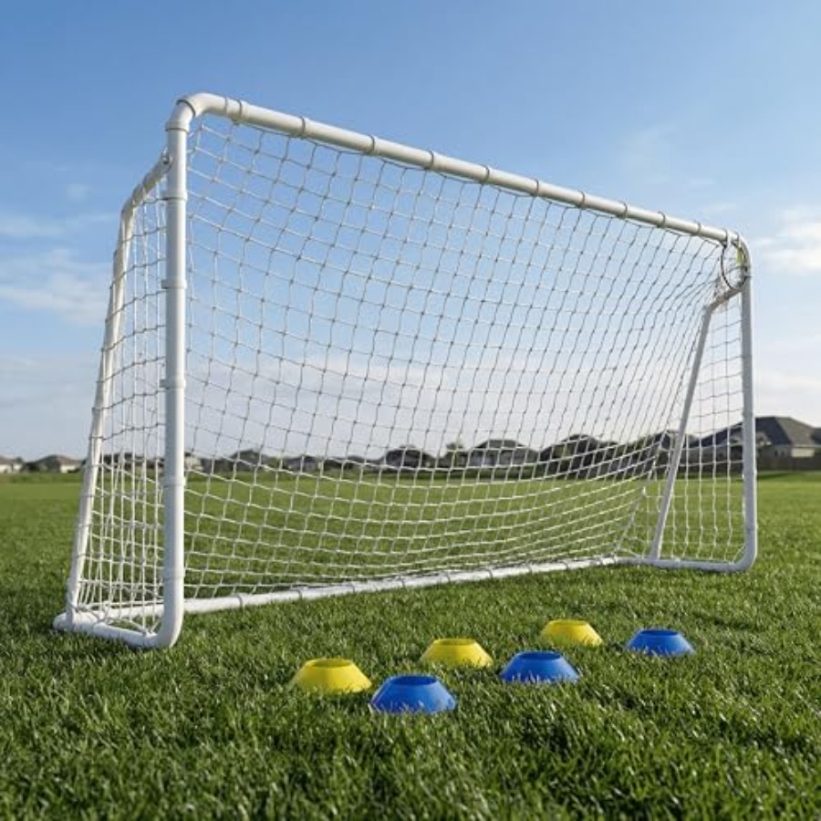 Kids Outdoor Net - 12x6 FT Rust-Proof Reinforced Metal Soccer