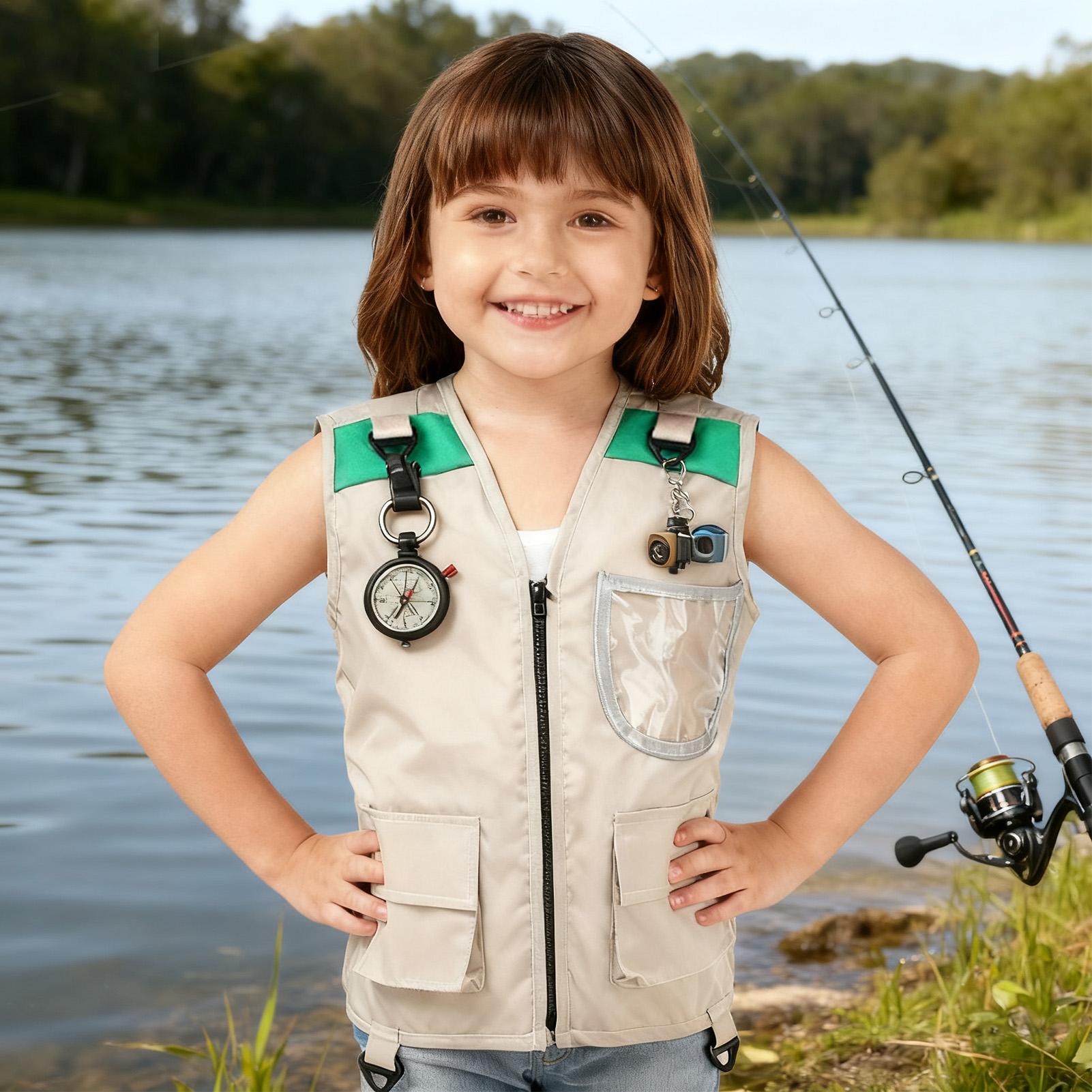 Kids Outdoor Zoo - Fishing Vest Kids Sleeveless Costume Jacket