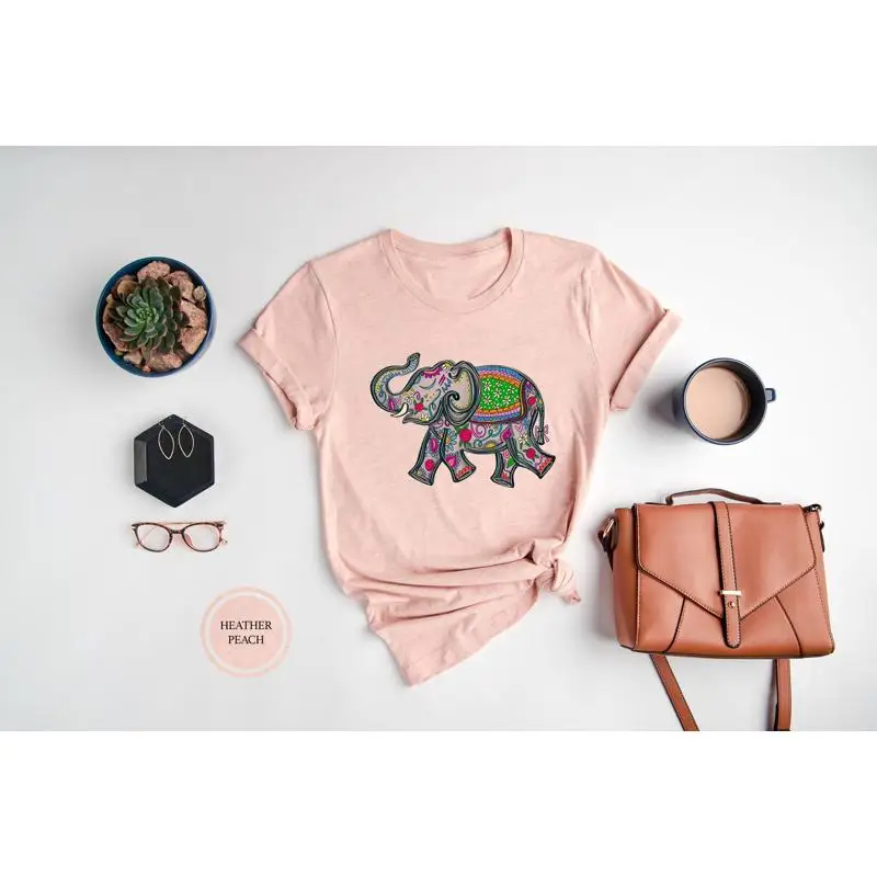 Kids Outdoor Zoo - Elephant T Shirt Floral Zoo Women'S