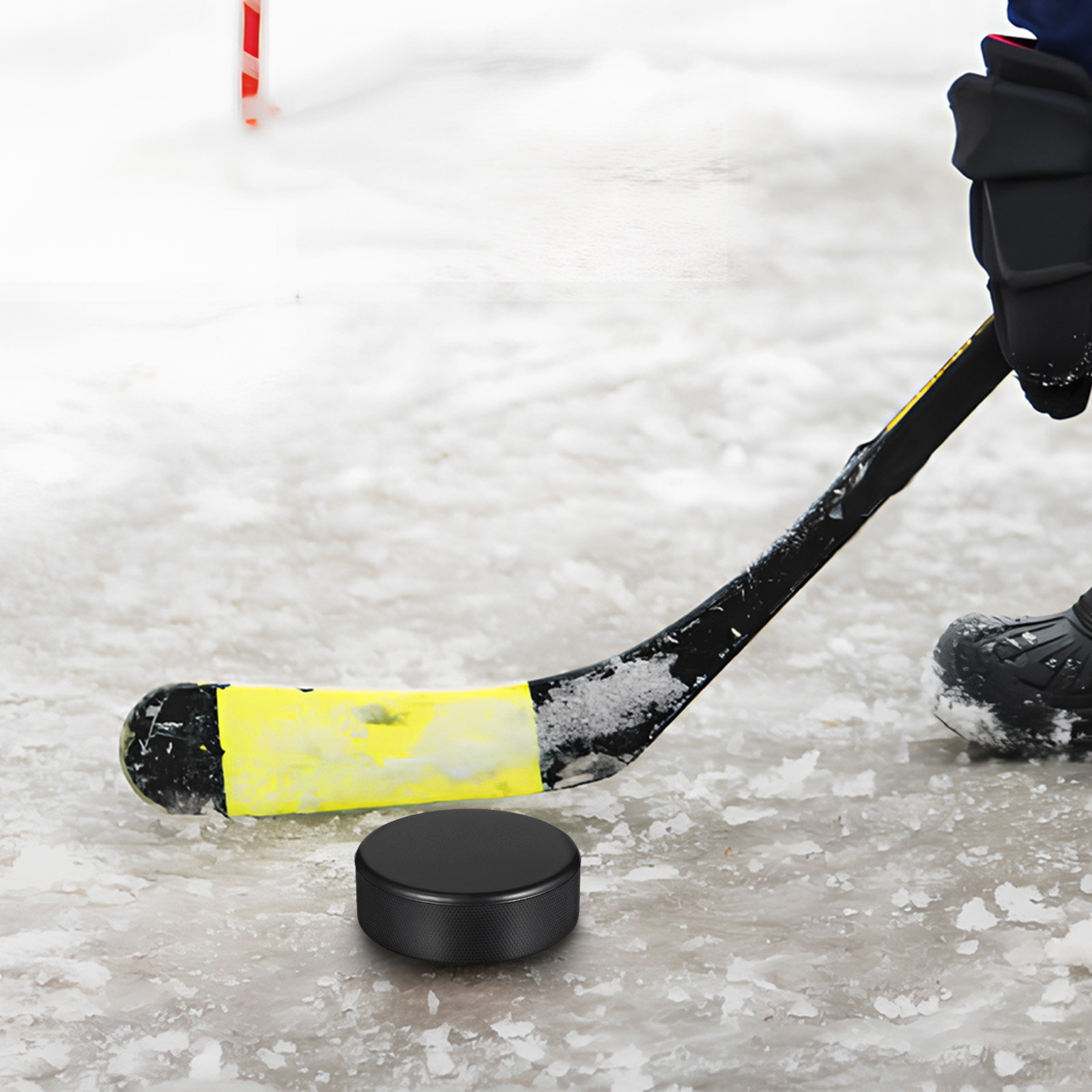 Kids Outdoor Hockey Sticks - 6Pcs Foam Ice Hockey Pucks Lightweight