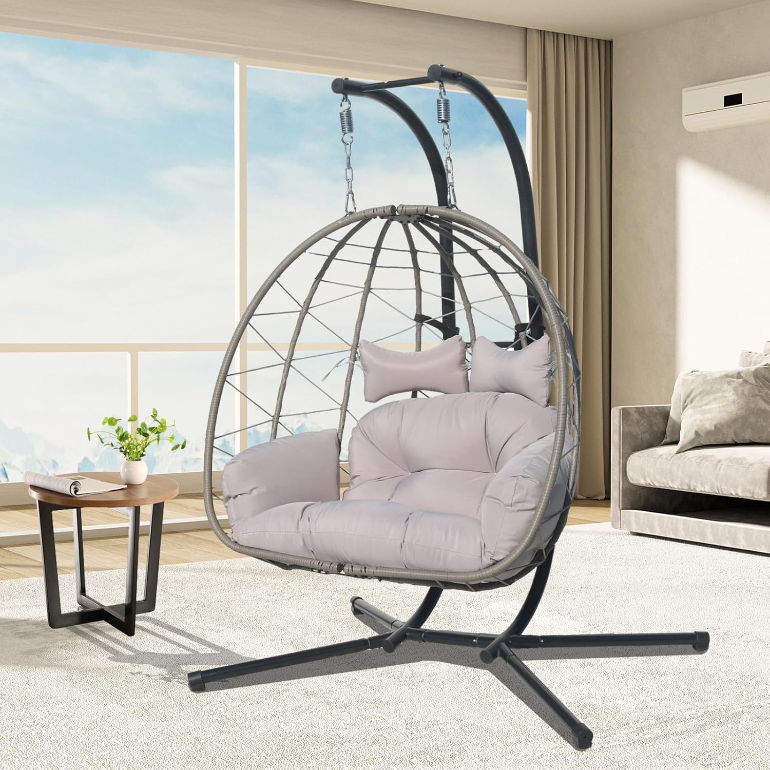 2-Person Wicker Double Hammock - Kids Outdoor Egg Chair ulasan dan harga
