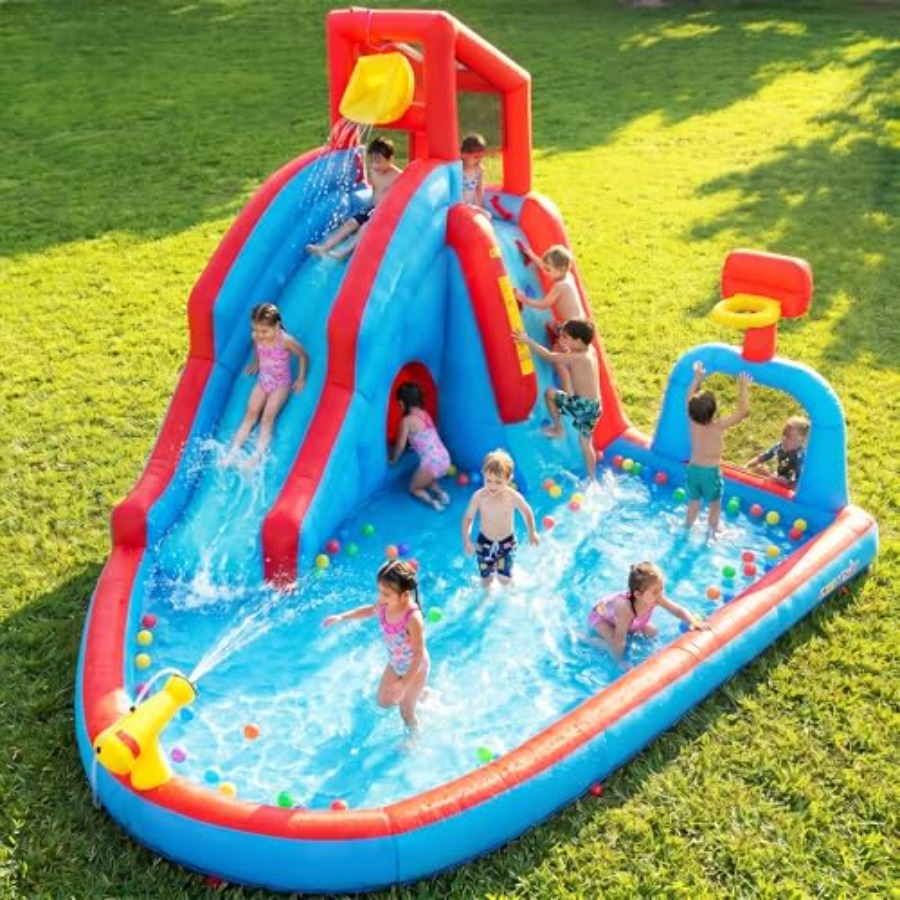 Backyard outdoor water slide i - Kids Outdoor Bounce House ulasan dan harga