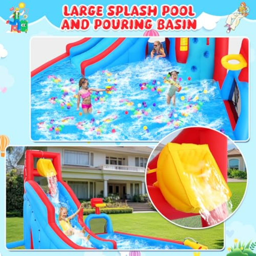 Backyard outdoor water slide i - Kids Outdoor Bounce House ulasan dan harga
