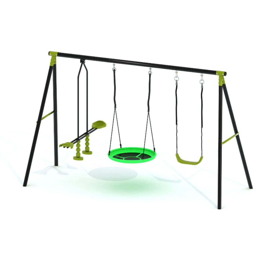 3-in-1 Kids Swing Slide Climbi - Kids Outdoor Hanging Chair ulasan dan harga