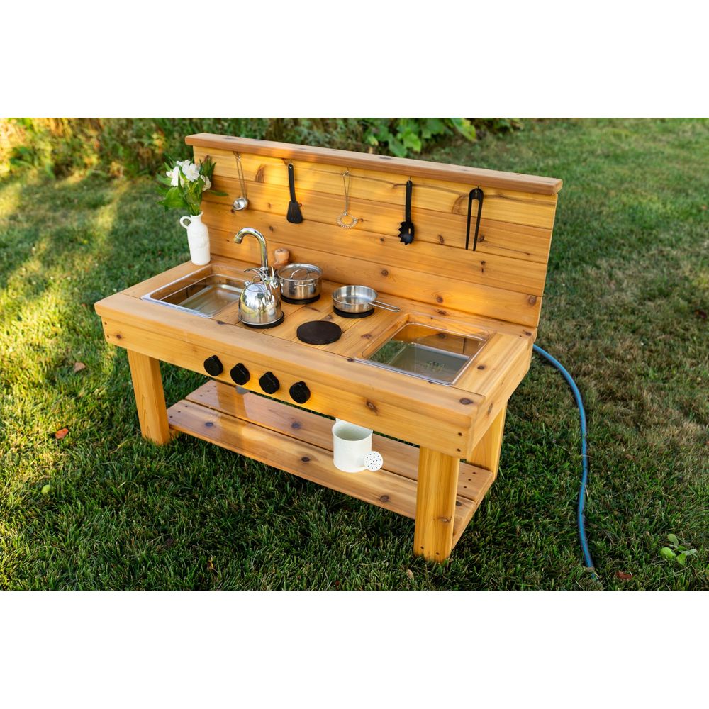 Toys XL Cedar Outdoor Mud Kitc - Kids Outdoor Mud Table ulasan dan harga