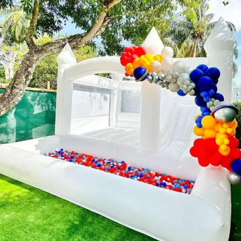 White Bounce House for Kids an - Kids Outdoor Bounce House ulasan dan harga