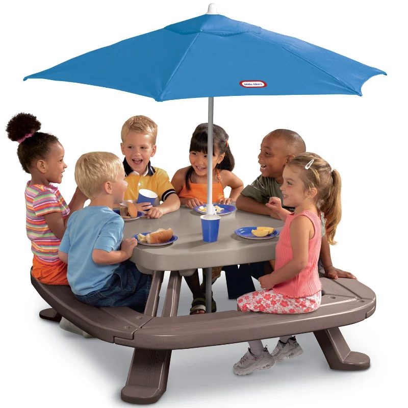 Outdoor  Kids Picnic Table Toy - Kids Outdoor Table And Chairs With Umbrella ulasan dan harga