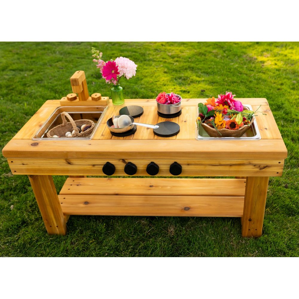 Toys XL Cedar Outdoor Mud Kitc - Kids Outdoor Mud Table ulasan dan harga