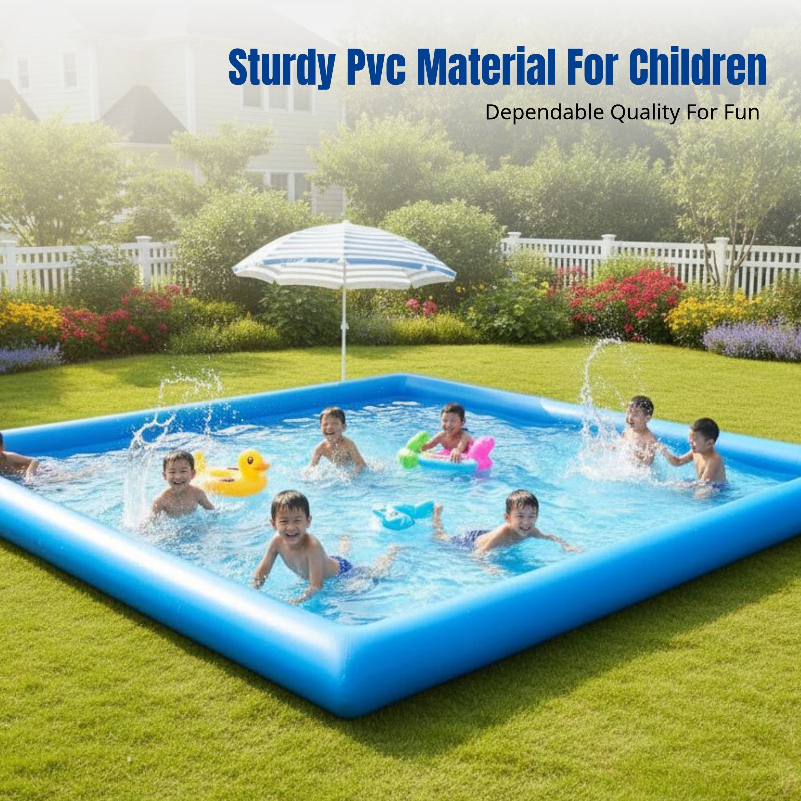 Heavy-Duty Inflatable Pool, Ki - Kids Outdoor Play Area ulasan dan harga