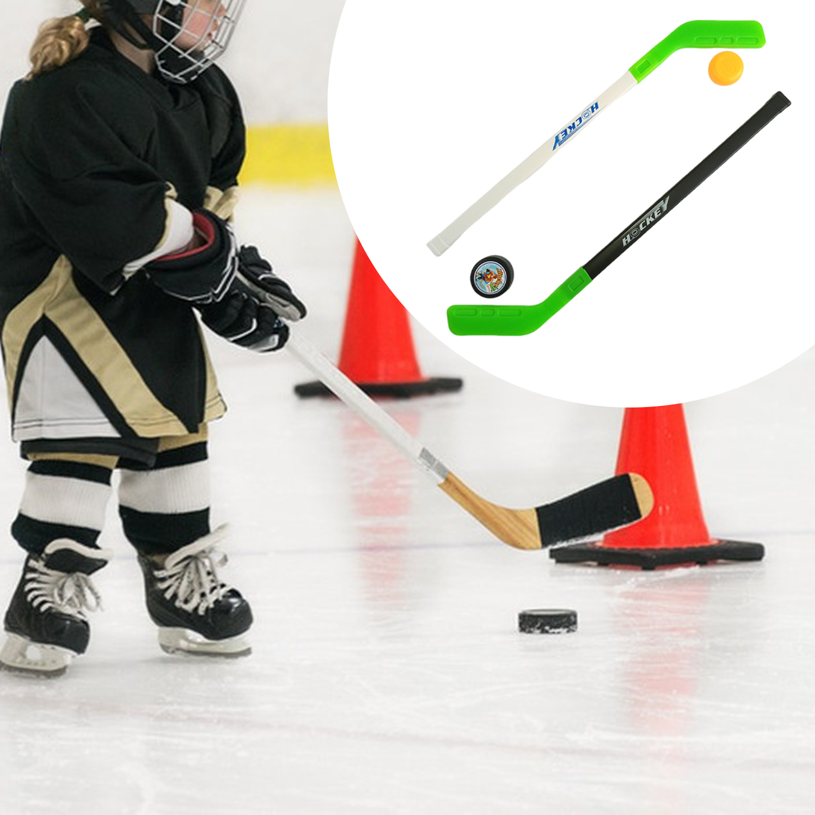 Kids Hockey Sticks and Ball Se - Kids Outdoor Hockey Sticks ulasan dan harga