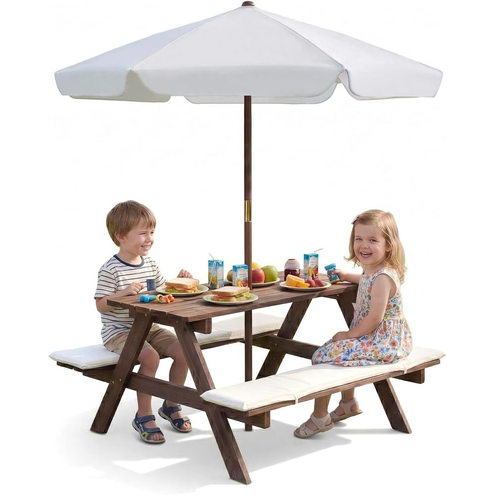 Outdoor Wooden Kids Picnic Tab - Kids Outdoor Wooden Table ulasan dan harga