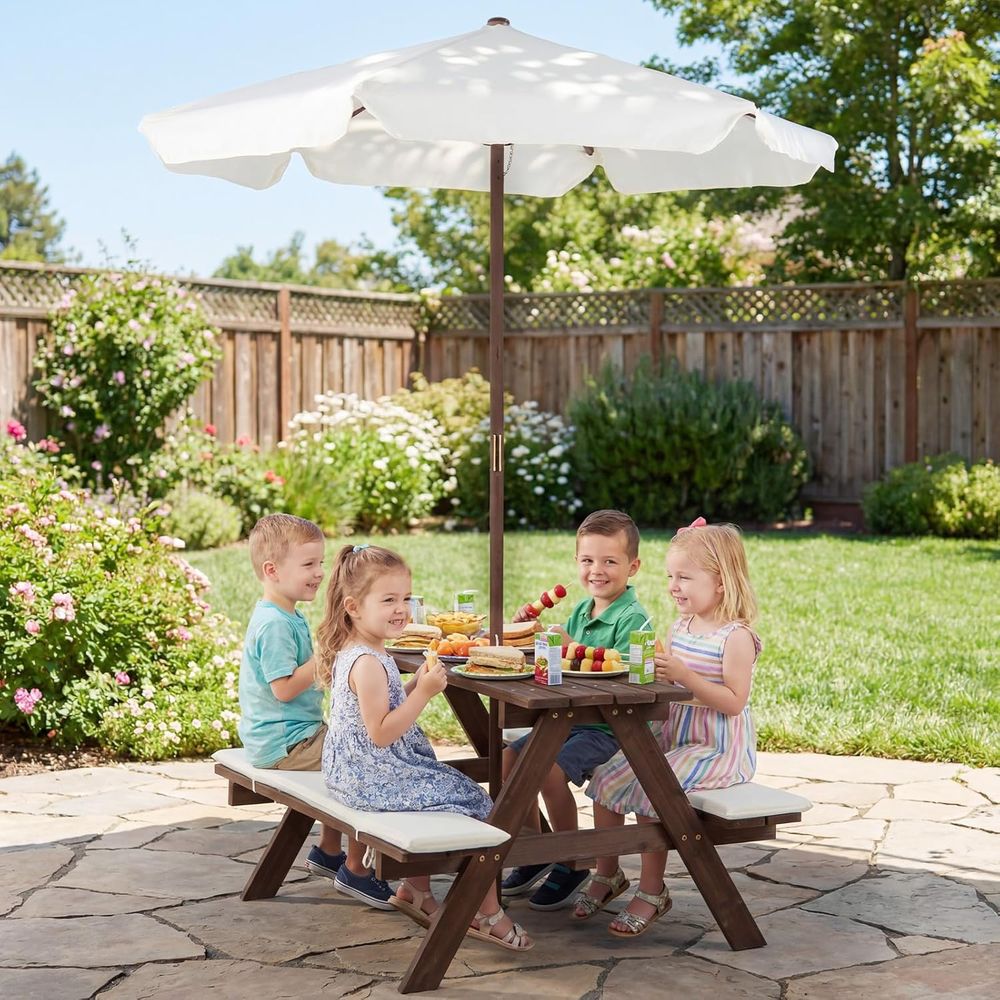 Outdoor Wooden Kids Picnic Tab - Kids Outdoor Wooden Table ulasan dan harga