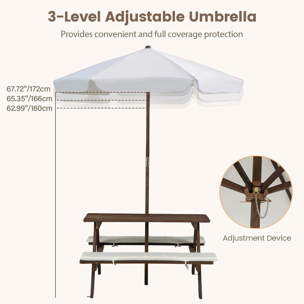 Outdoor Wooden Kids Picnic Tab - Kids Outdoor Wooden Table ulasan dan harga