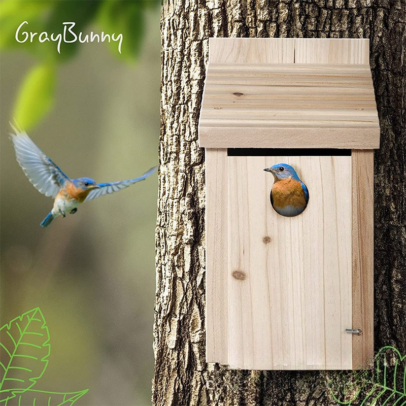 Outdoor Wooden Bird House Nest - Kids Outdoor Play Area ulasan dan harga