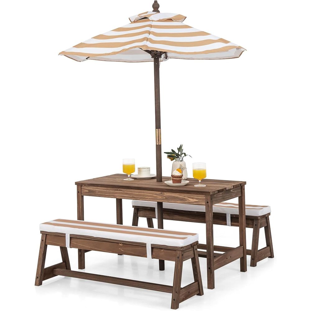 Kids Picnic Table, Outdoor Woo - Kids Outdoor Wooden Table ulasan dan harga