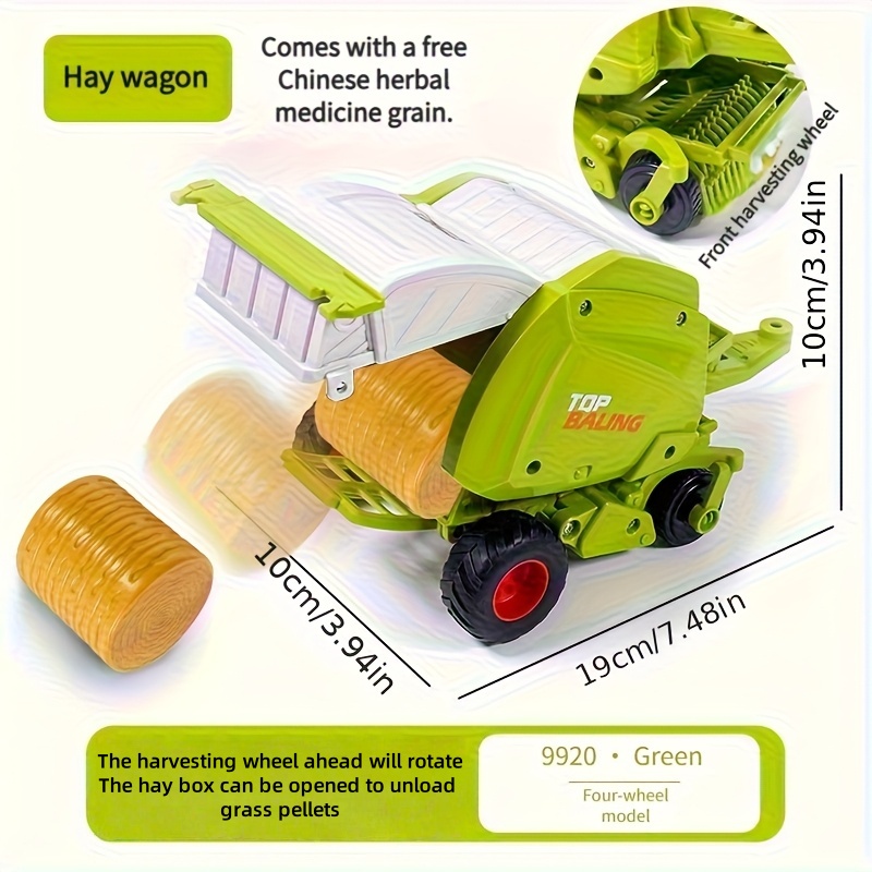 1:24 Inertial Farm Tractor wit - Kids Outdoor Exercise Equipment ulasan dan harga