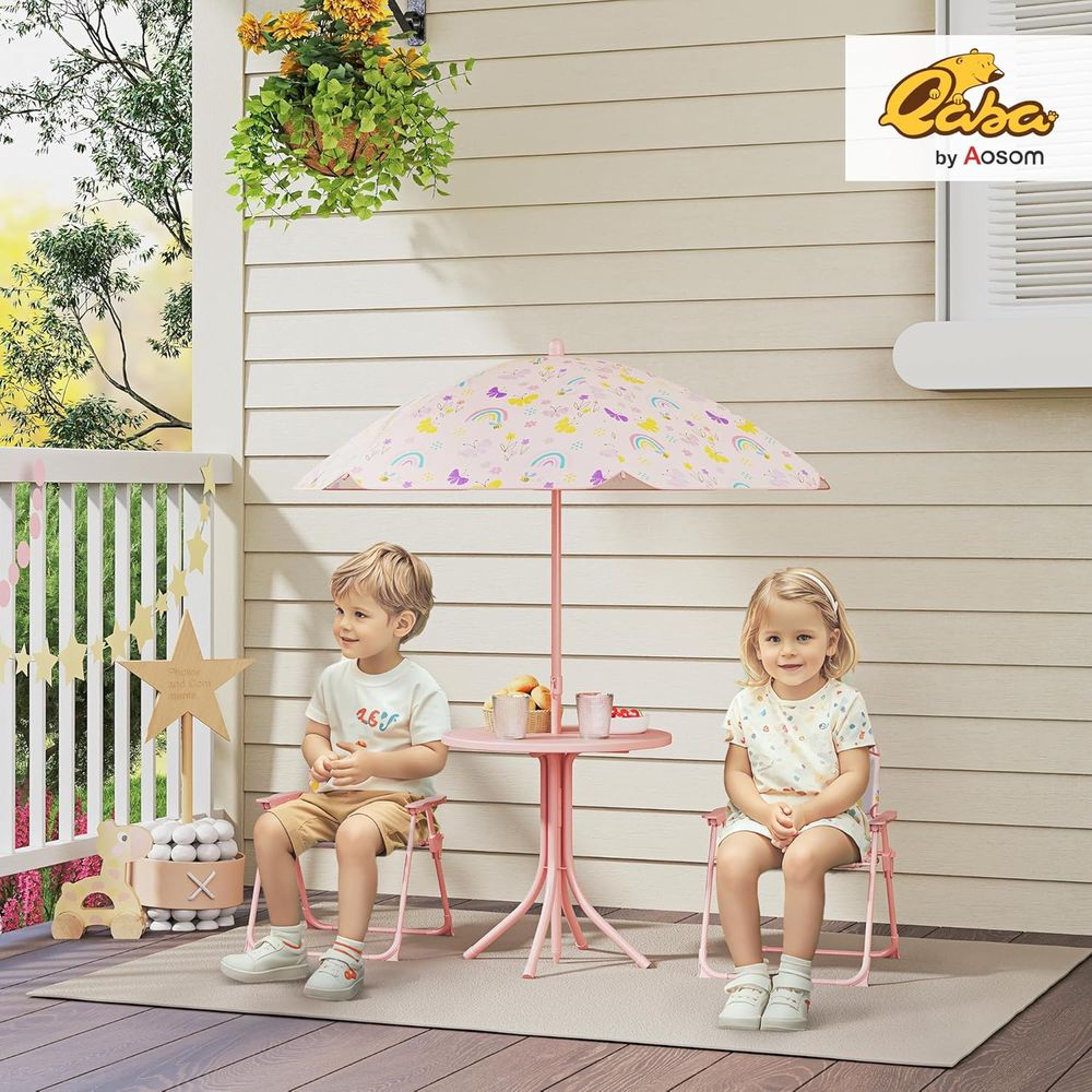 Outdoor Kids Picnic Table and  - Kids Outdoor Table And Chairs With Umbrella ulasan dan harga