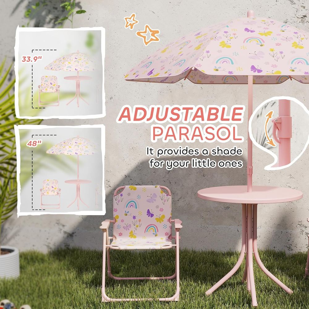 Outdoor Kids Picnic Table and  - Kids Outdoor Table And Chairs With Umbrella ulasan dan harga
