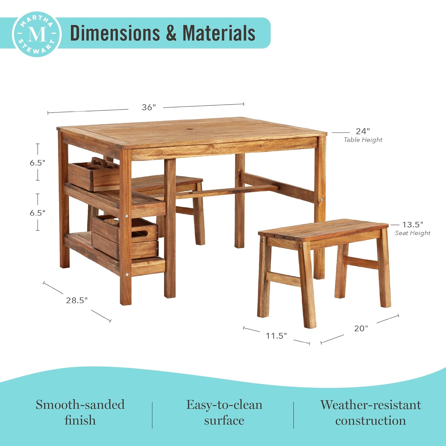Kids Outdoor Table & Bench Set - Kids Outdoor Wooden Table ulasan dan harga