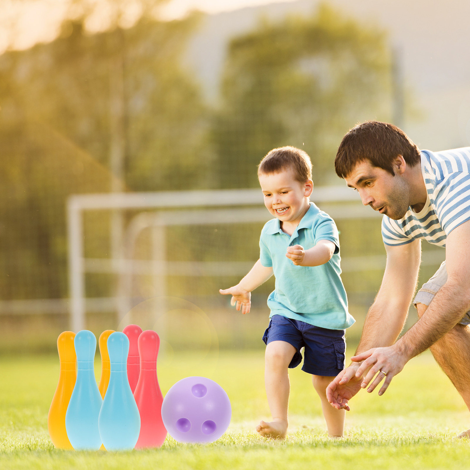 1Set Kids Bowling Plastic Set  - Kids Outdoor Learning Activities ulasan dan harga