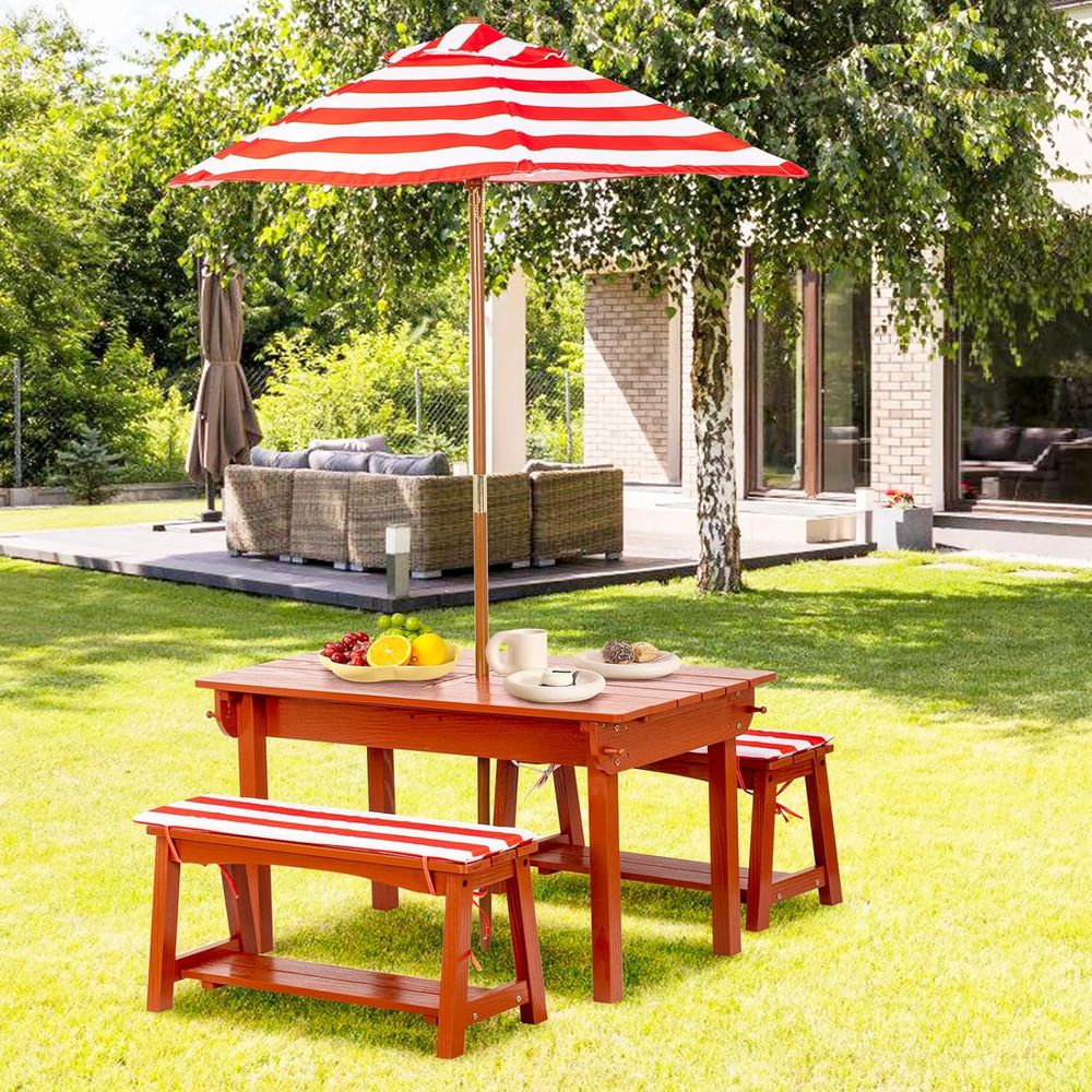 Outdoor Wooden Kids Picnic Tab - Kids Outdoor Wooden Table ulasan dan harga