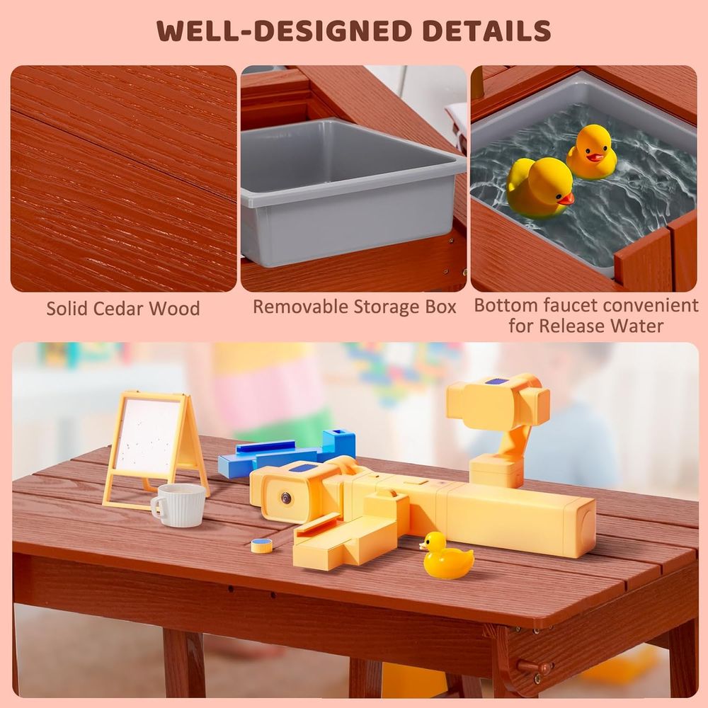 Outdoor Wooden Kids Picnic Tab - Kids Outdoor Wooden Table ulasan dan harga