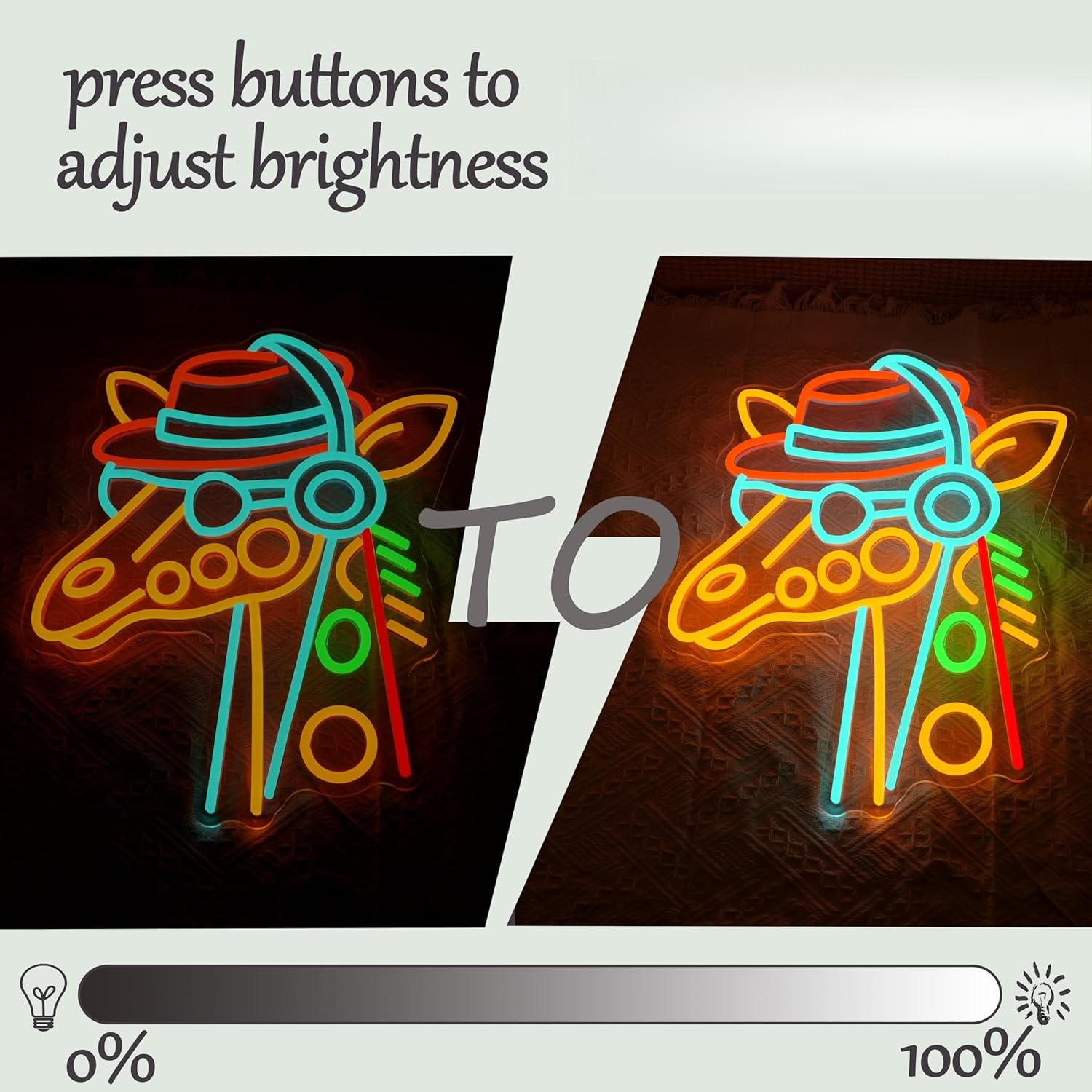 Led Light Sign Giraffe Headset - Kids Outdoor Zoo ulasan dan harga