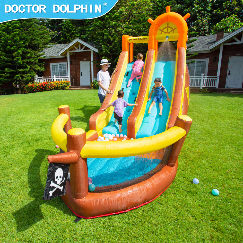 Doctor Dolphin Pirate Ship Out - Kids Outdoor Bounce House ulasan dan harga