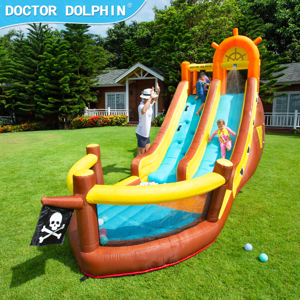 Doctor Dolphin Pirate Ship Out - Kids Outdoor Bounce House ulasan dan harga