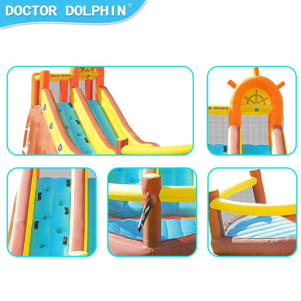 Doctor Dolphin Pirate Ship Out - Kids Outdoor Bounce House ulasan dan harga
