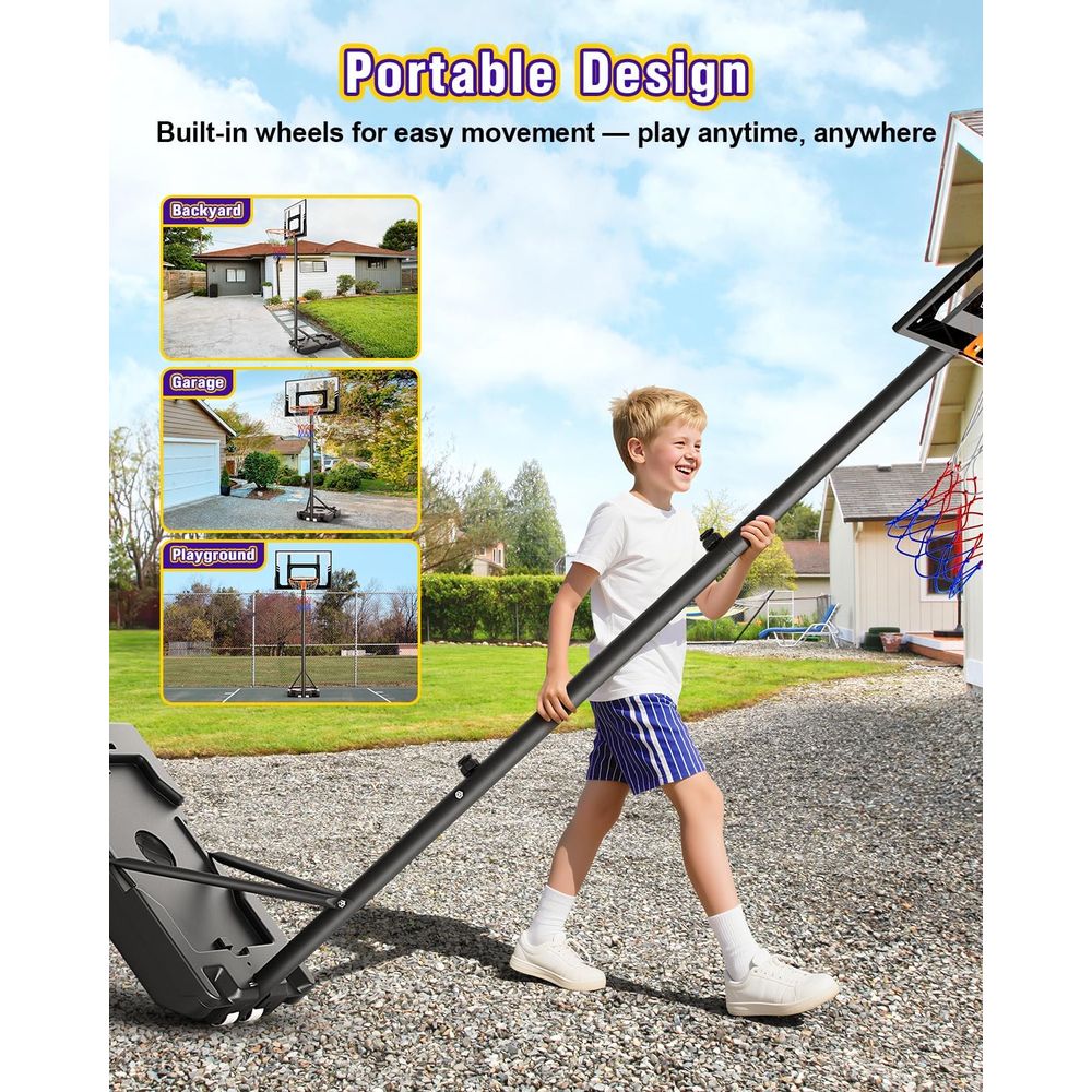 Portable Adjustable Height Bas - Kids Outdoor Play ulasan dan harga