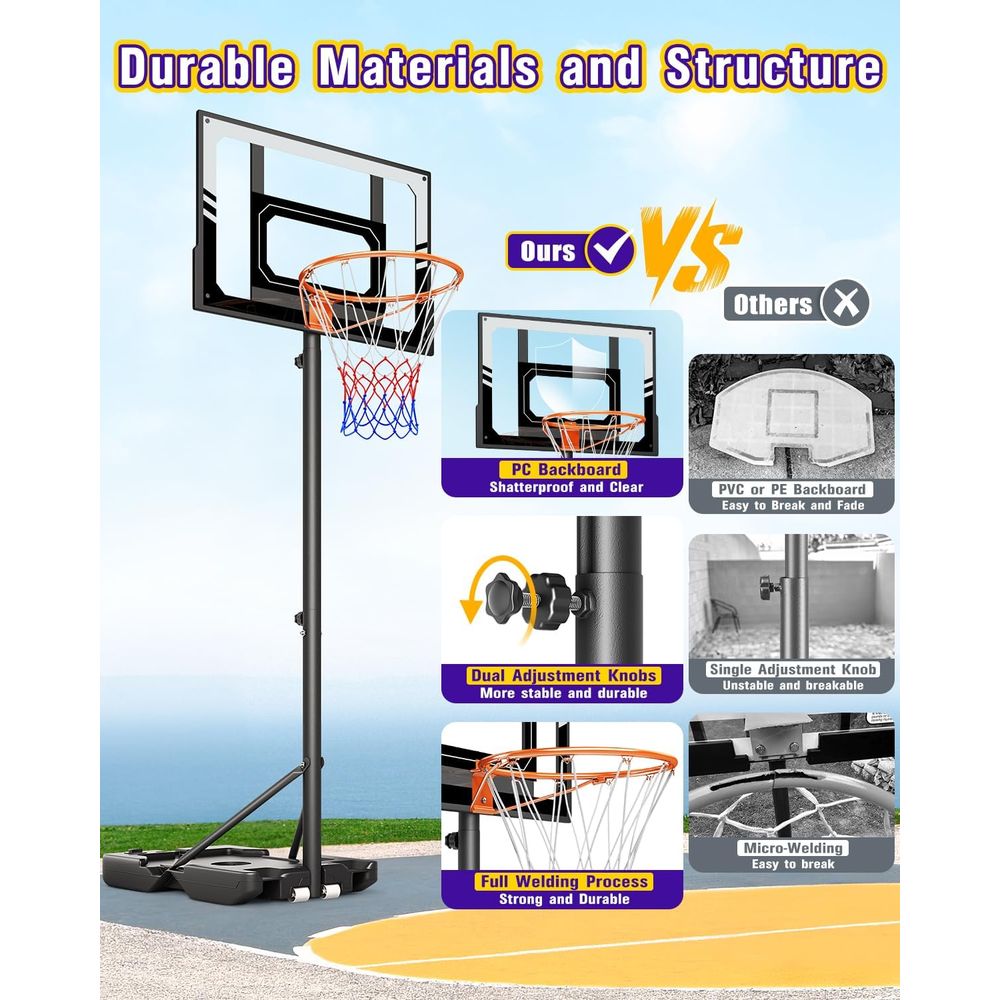 Portable Adjustable Height Bas - Kids Outdoor Play ulasan dan harga