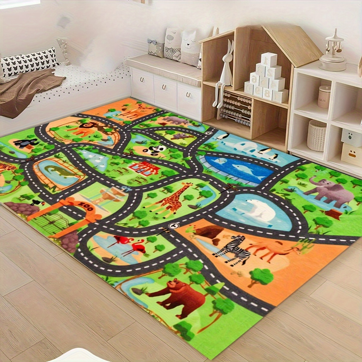 Zoo Animal Road Map Print Non- - Kids Outdoor Zoo ulasan dan harga