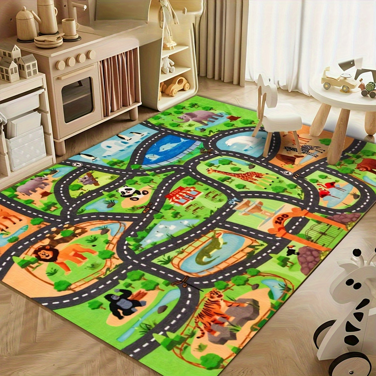 Zoo Animal Road Map Print Non- - Kids Outdoor Zoo ulasan dan harga