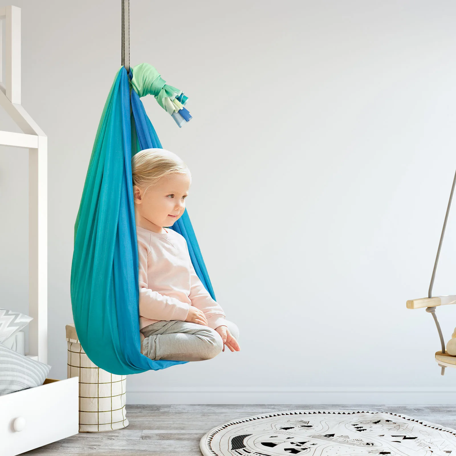 Sensory Swings Double Layer Ki - Kids Outdoor Hanging Chair ulasan dan harga