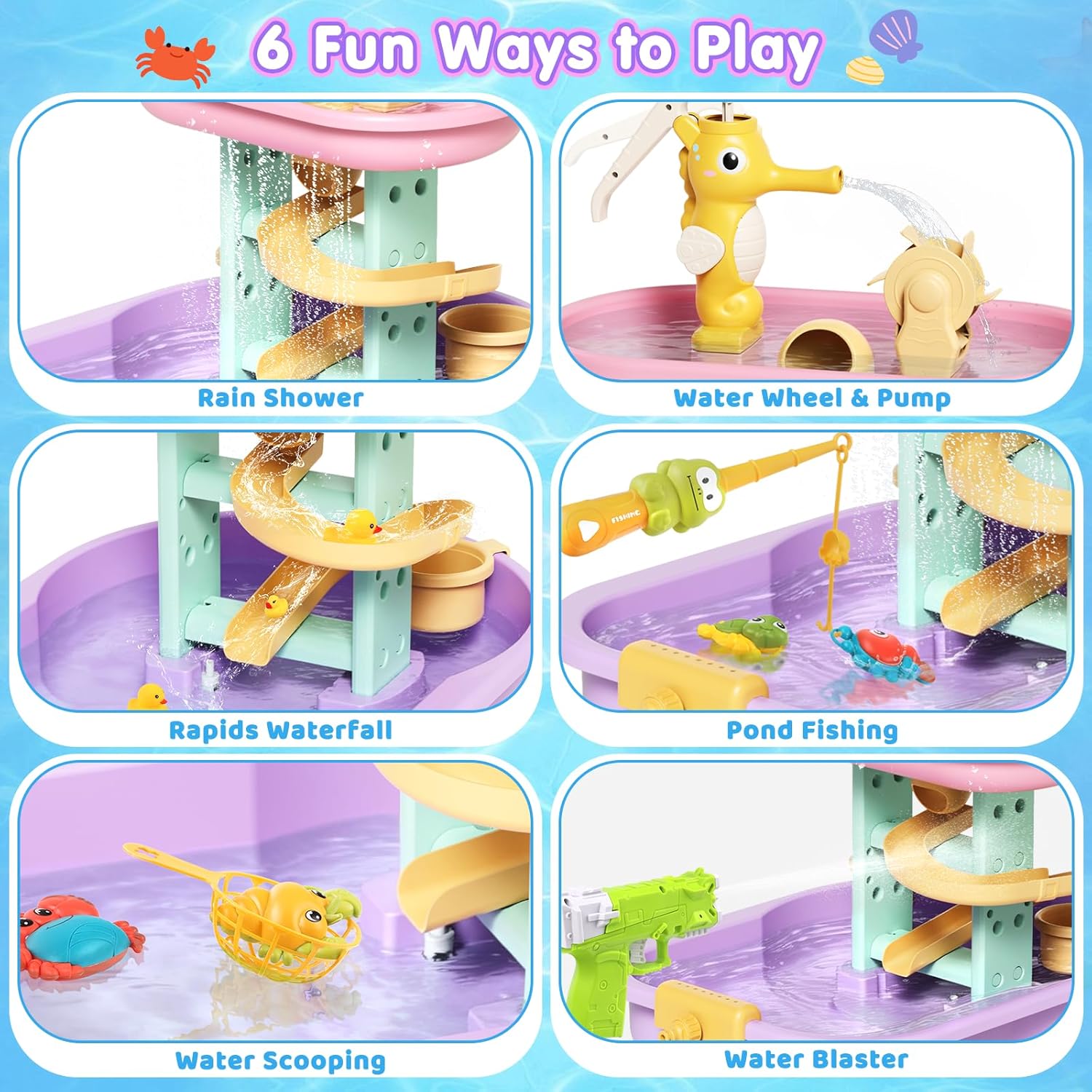 Kids Sand & Water Table with 2 - Kids Outdoor Play Table ulasan dan harga
