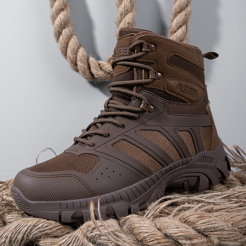 Men Tactical Boots Lace Up Des - Kids Outdoor Climbing Structure ulasan dan harga