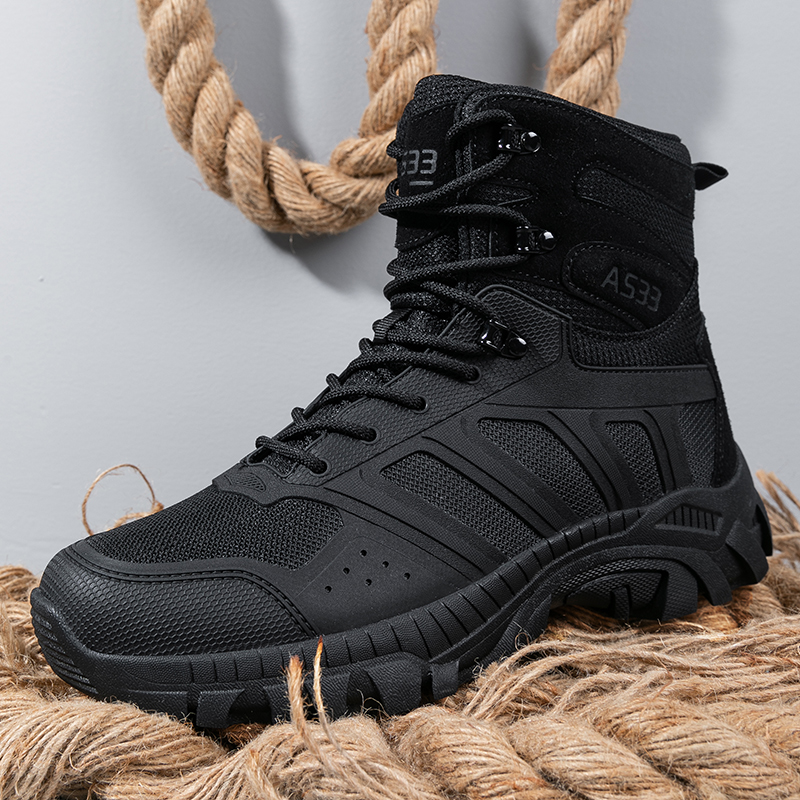 Men Tactical Boots Lace Up Des - Kids Outdoor Climbing Structure ulasan dan harga