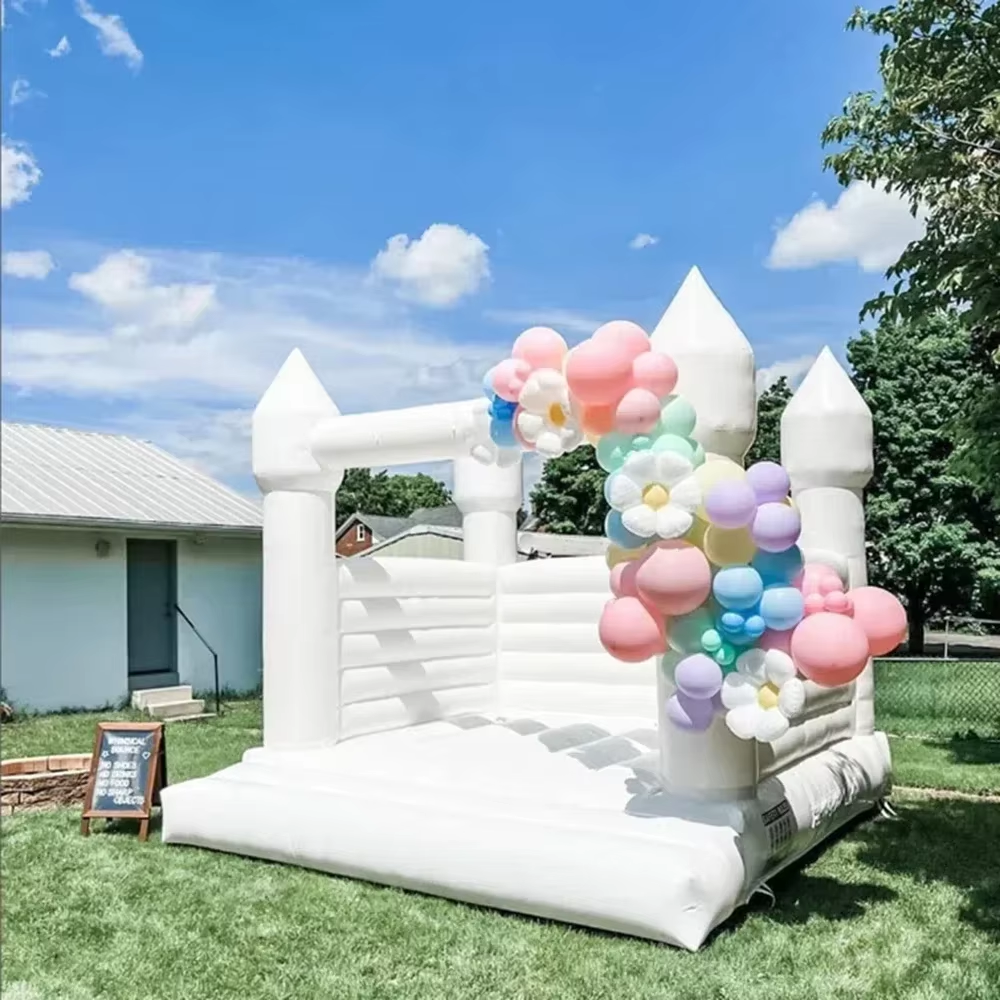 White Inflatable Bounce House  - Kids Outdoor Bounce House ulasan dan harga