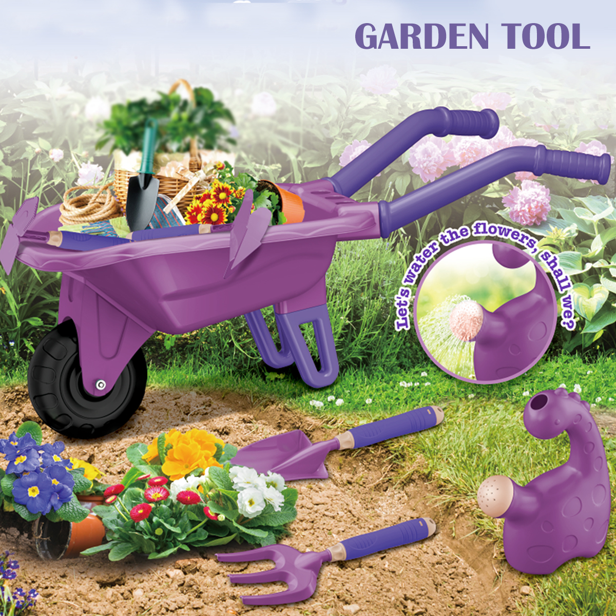 Gardening Tool Set Toys for ki - Kids Outdoor Play Area ulasan dan harga