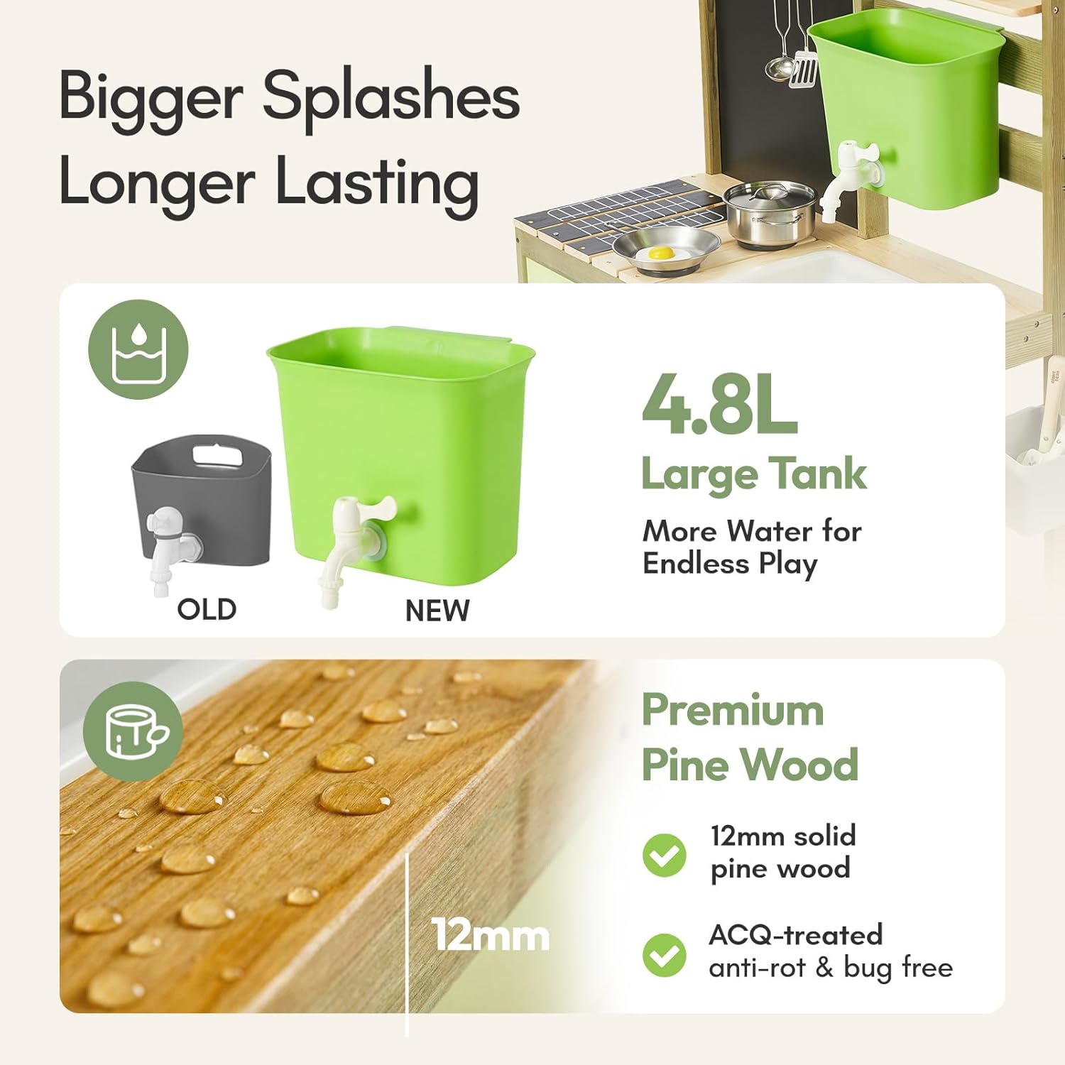 Giant bean Mud Kitchen for Kid - Kids Outdoor Mud Table ulasan dan harga