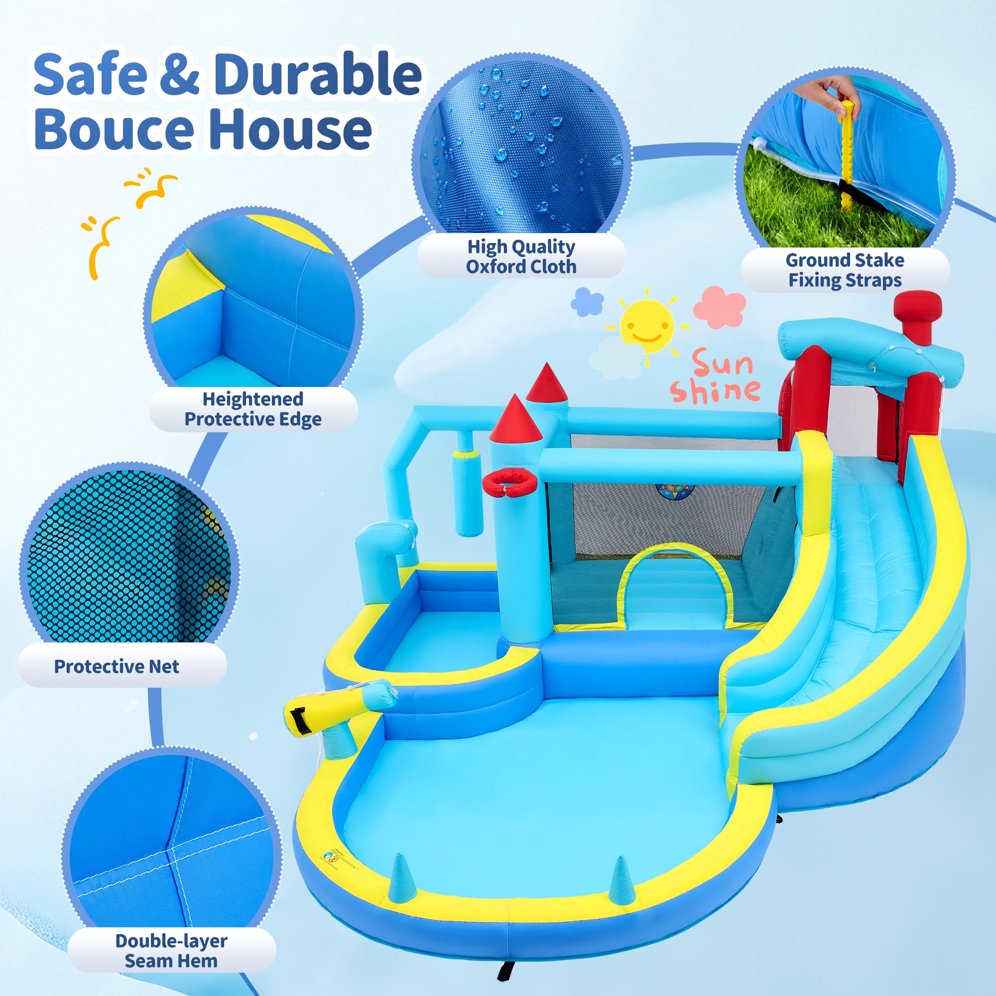 Inflatable Water Slide Bounce  - Kids Outdoor Bounce House ulasan dan harga
