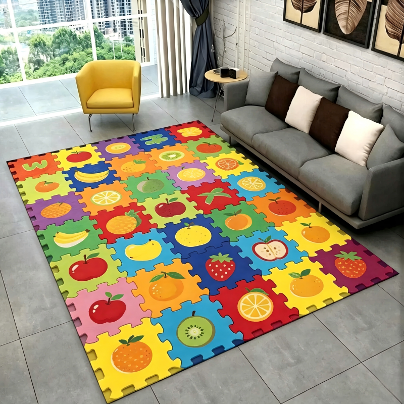 Cartoon Animal Puzzle Rug Kids - Kids Outdoor Zoo ulasan dan harga