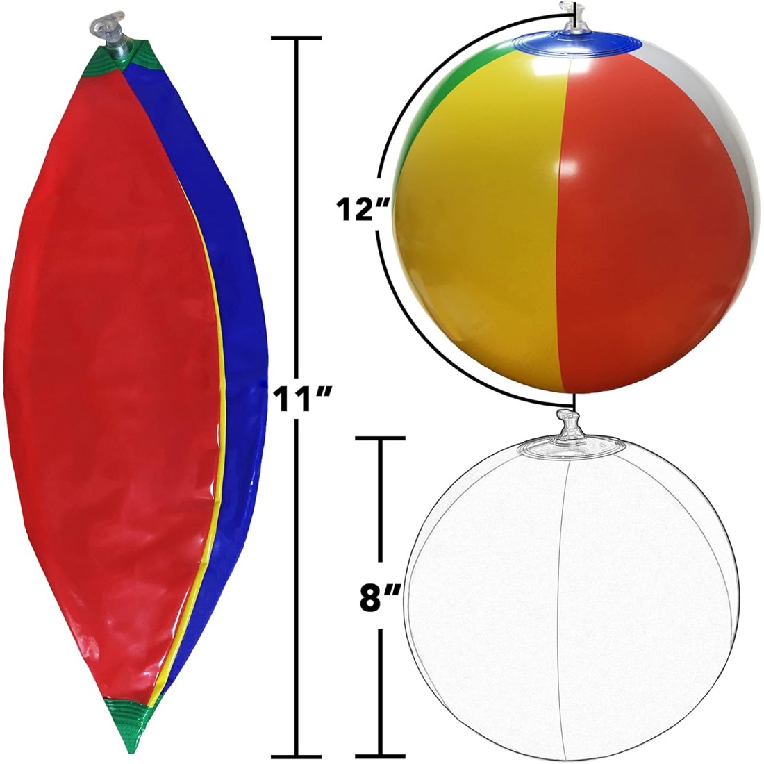 5 Pack Bulk Rainbow Inflatable - Outdoor Games For Kids ulasan dan harga