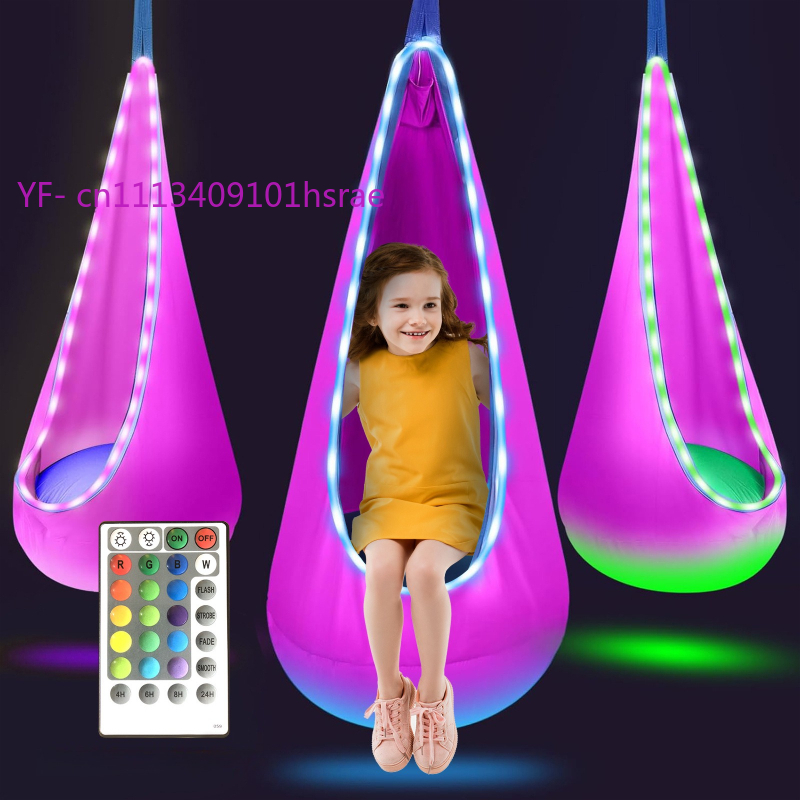 Glowing LED Inflatable Hammock - Kids Outdoor Hanging Chair ulasan dan harga