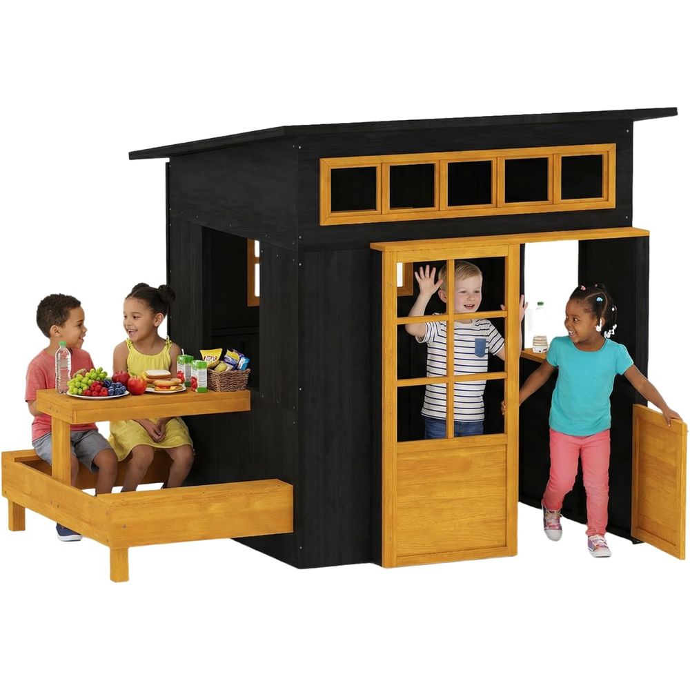 Qaba Kids Outdoor Playhouse, i - Qaba Kids Outdoor Playhouse ulasan dan harga