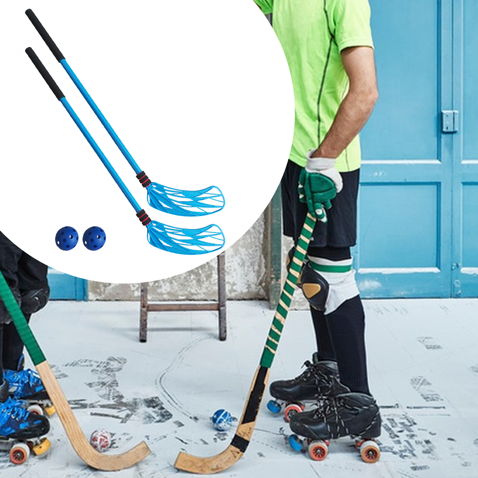 2Pcs Floor Hockey Stick Set Sp - Kids Outdoor Hockey Sticks ulasan dan harga