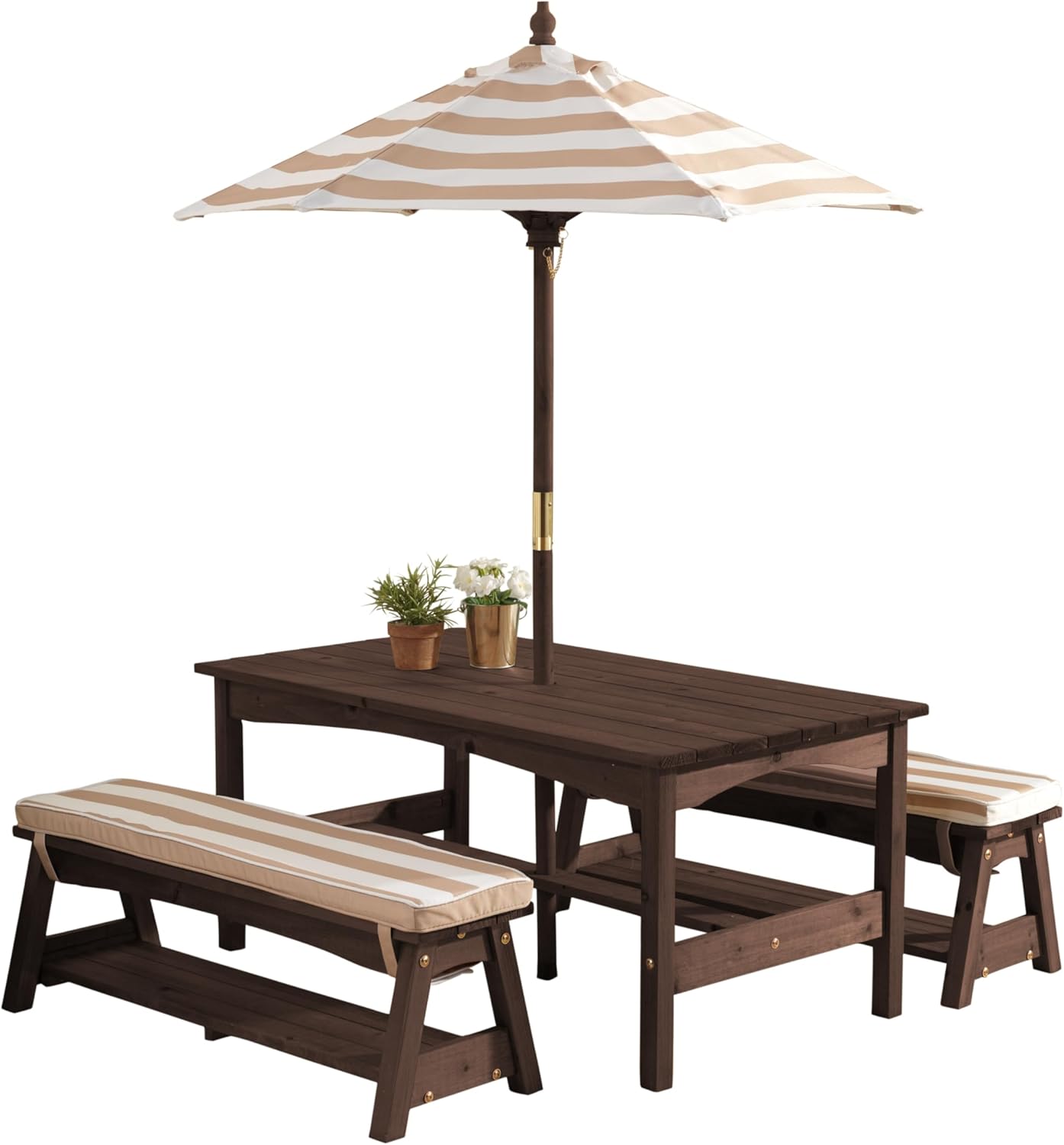 Outdoor Wooden Table & Bench S - Kids Outdoor Wooden Table ulasan dan harga