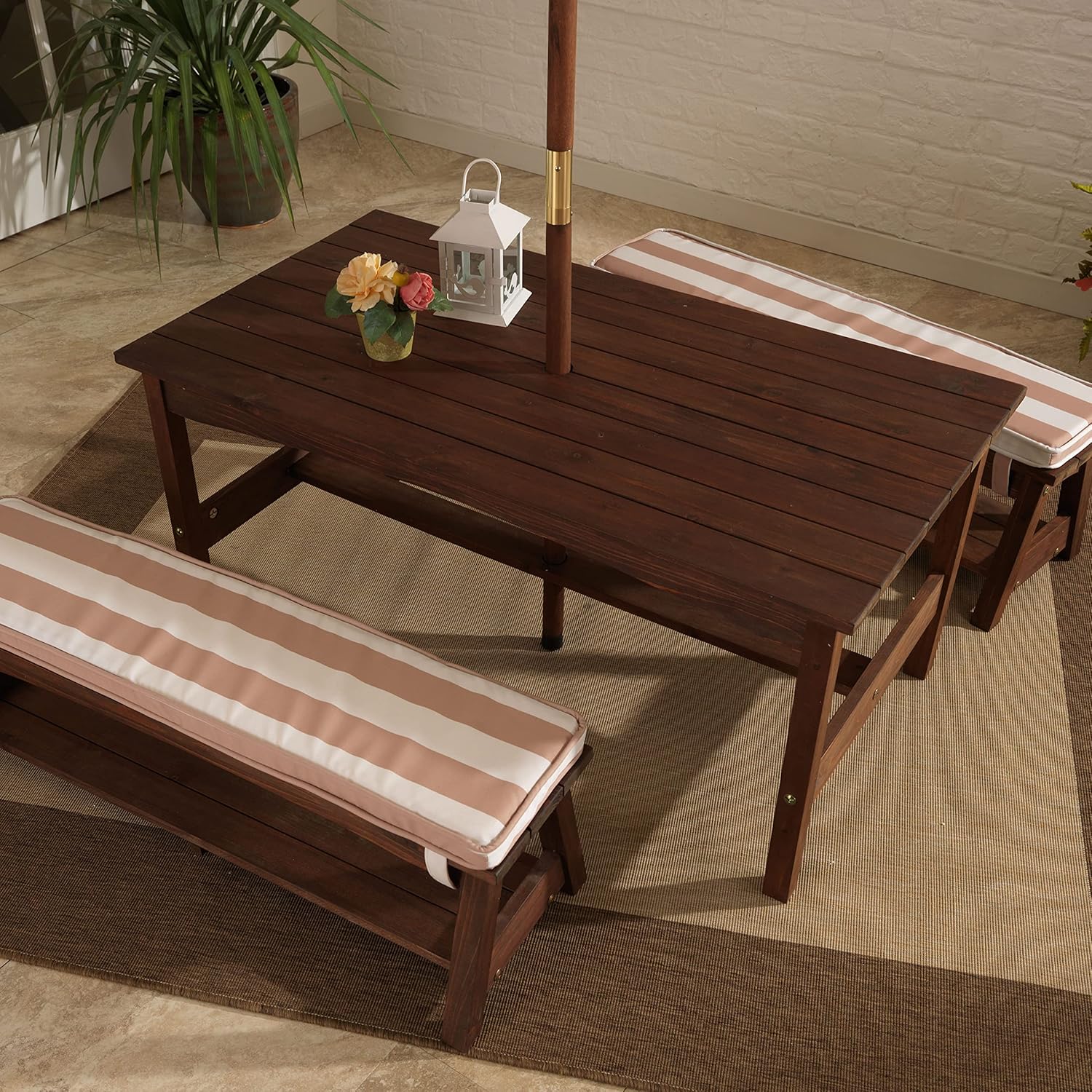 Outdoor Wooden Table & Bench S - Kids Outdoor Wooden Table ulasan dan harga